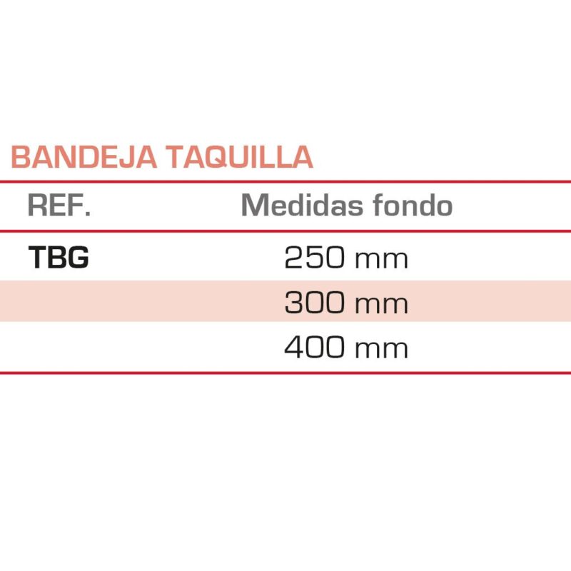 BANDEJA TAQUILLA - Imagen 2