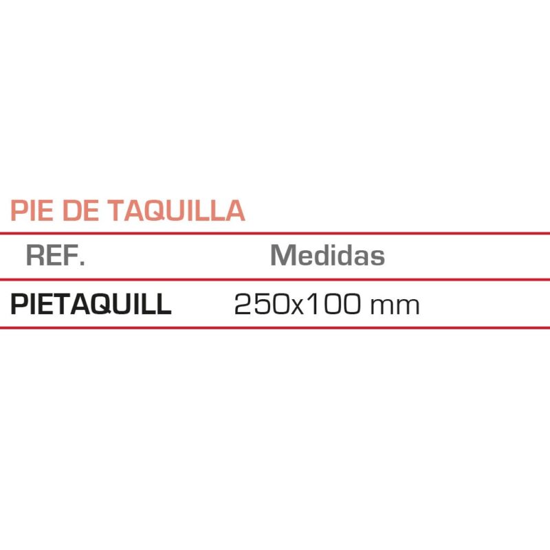 PIE DE TAQUILLA - Imagen 2