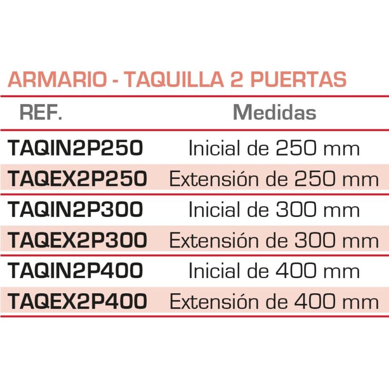 ARMARIO-TAQUILLA 2 PUERTAS - Imagen 2