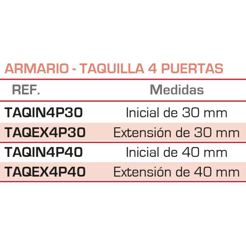 ARMARIO-TAQUILLA 4 PUERTAS - Imagen 2